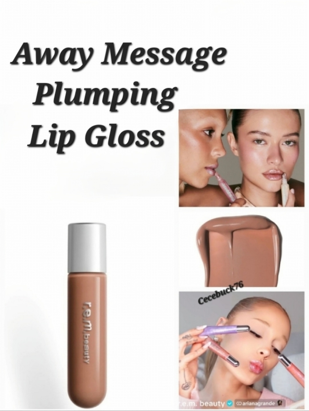 🌺REM Beauty On Your Collar Away Message Plumping Lip Gloss Ariana Grande